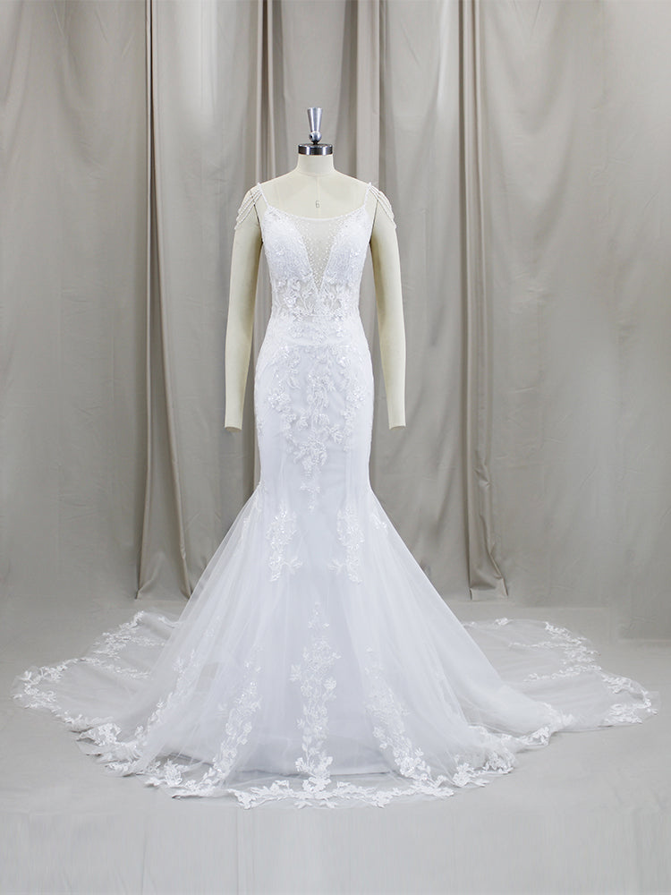 Bridevia | Elegant Lace Wedding Dress Mermaid Bridal Gown #MWA18
