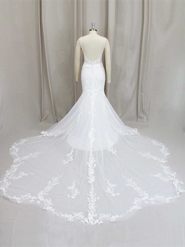 Bridevia | Elegant Lace Wedding Dress Mermaid Bridal Gown #MWA18