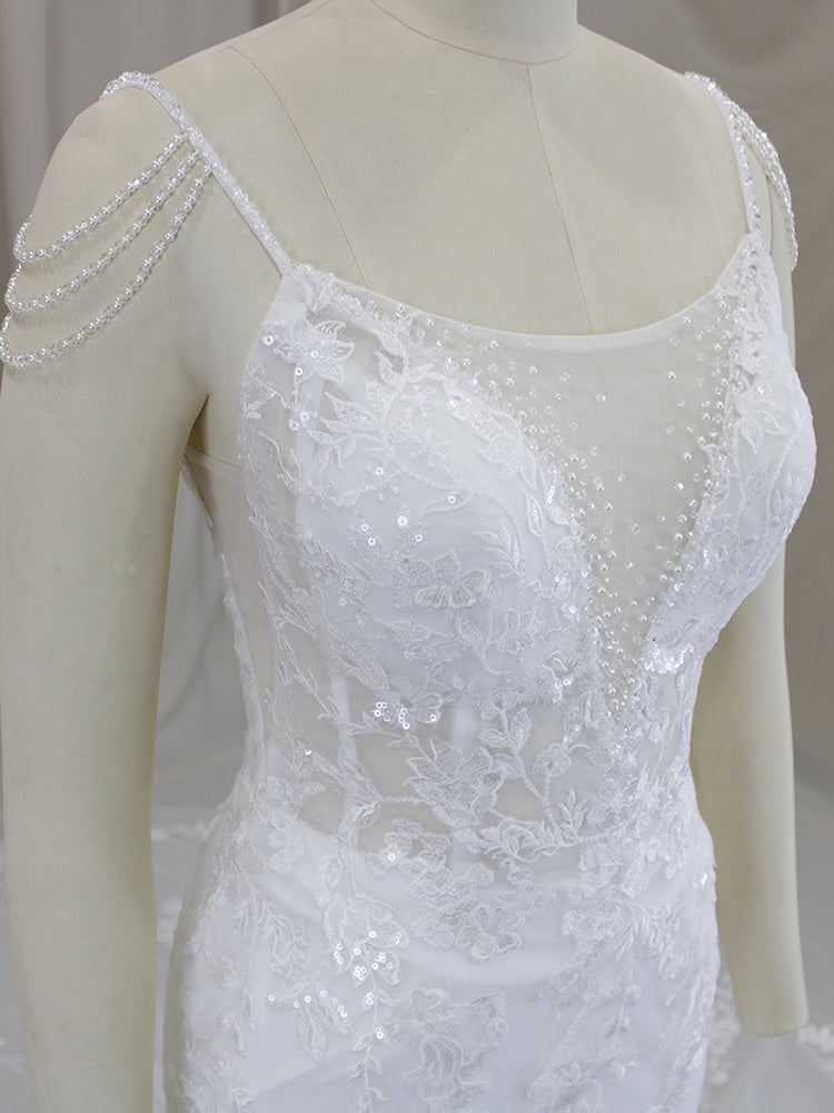 Bridevia | Elegant Lace Wedding Dress Mermaid Bridal Gown #MWA18